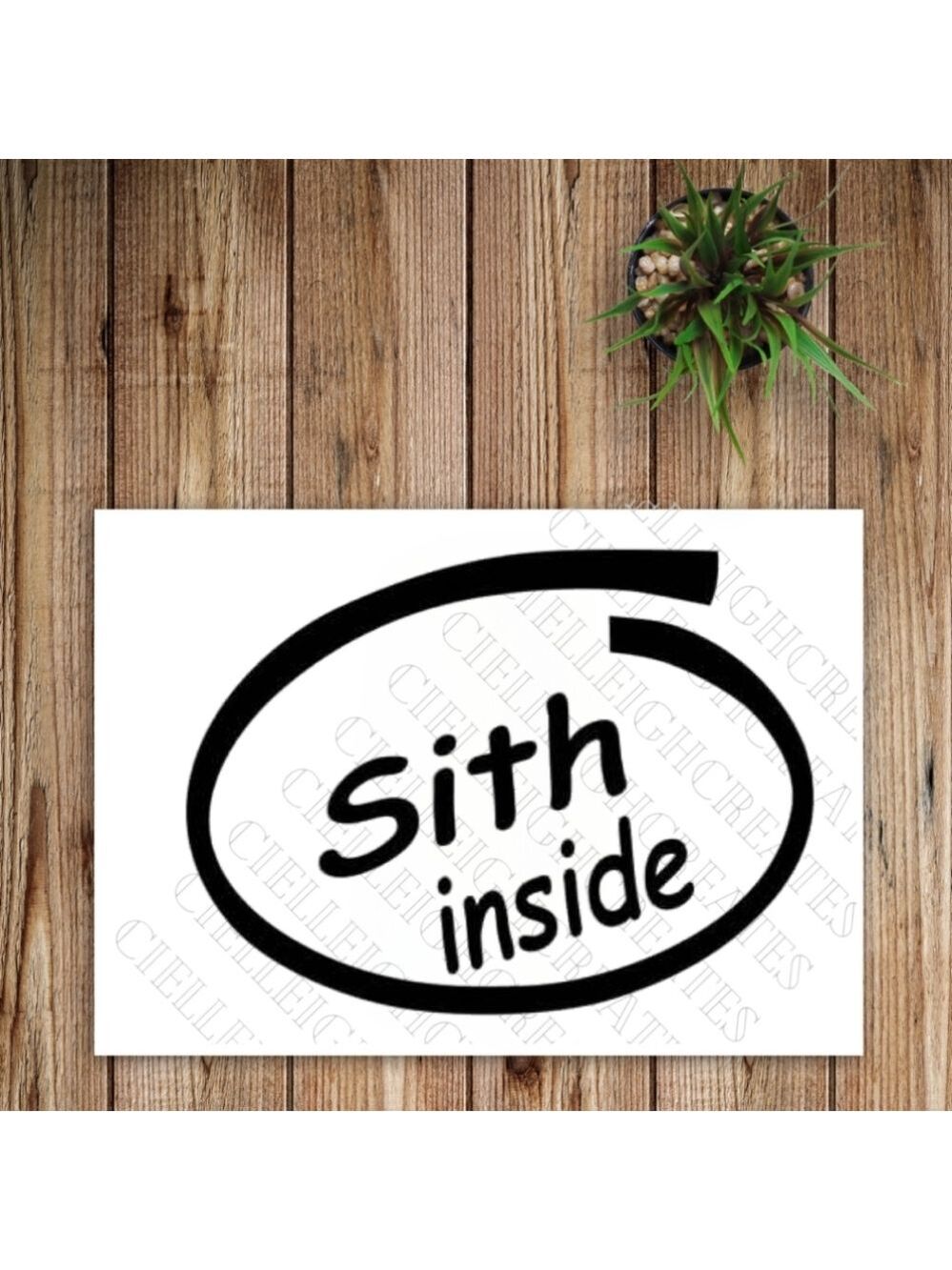 *2 for $20* Stars Wars Sith Inside vinyl decal Sticker Handcrafted